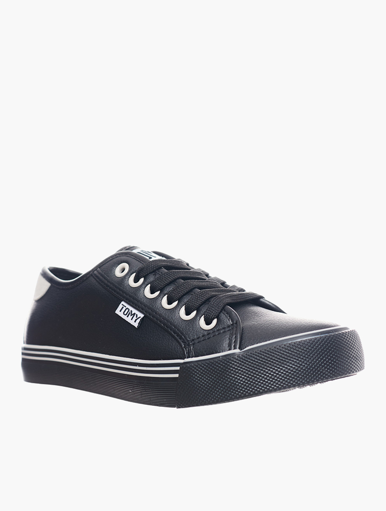 MyRunway | Shop Tomy Takkies Black Trinity Lace-up Sneakers for
